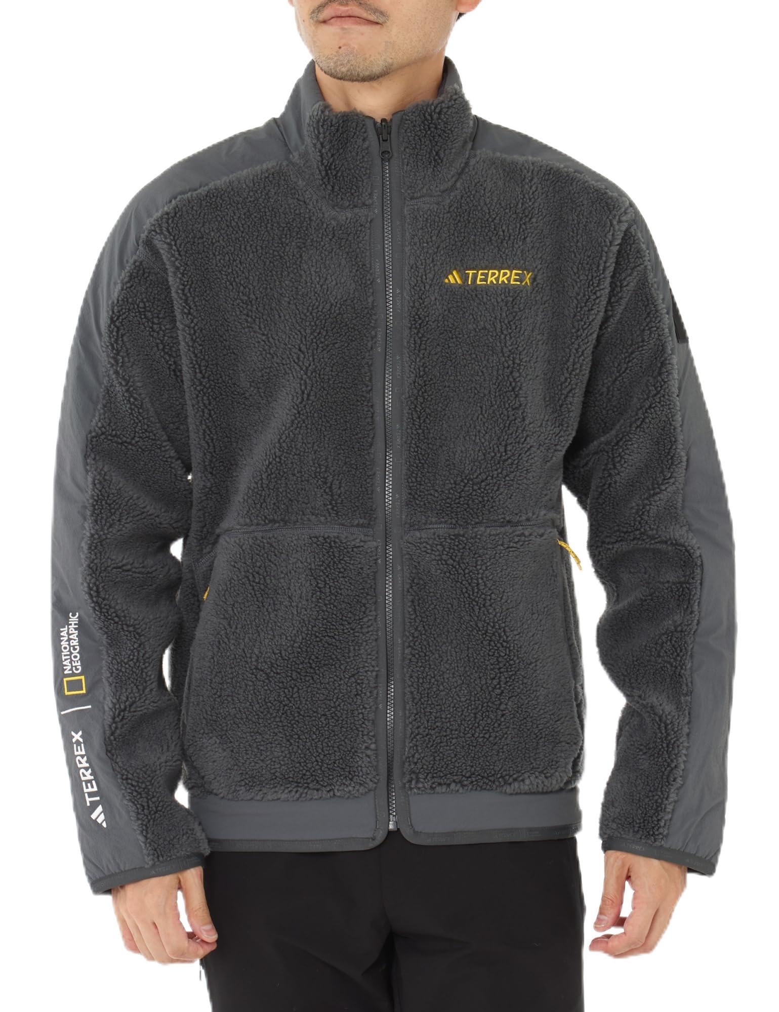 

Adidas High Pile Jacket Gray Six National Geographic Men s (KQL39) (JJ4356) (C)