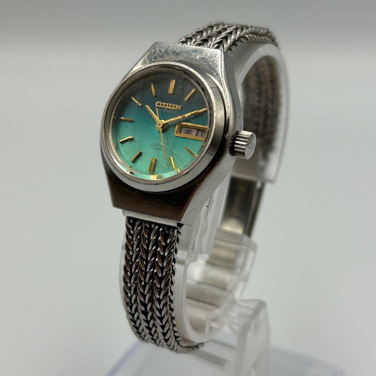 [Junk item] CITIZEN AUTOMATIC 17 JEWELS 4-661087-K Citizen automatic ladies watch