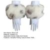 1 Pair Faux Fur Wrist Cuffs Women Furry Arm Warmers Fluffy Warm Furry Bands for Winter Spring Autumn Outfits Skiing Parties