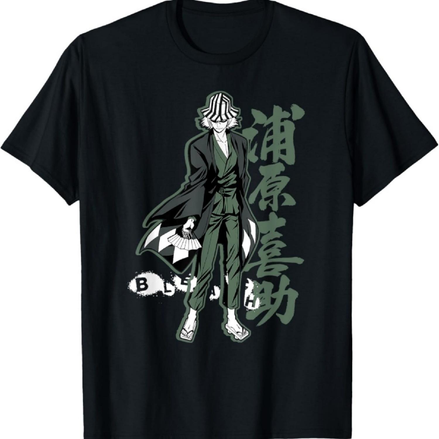 

Bleach Kisuke with Vertical Kanji Anime T-Shirt XXXXXL чорний