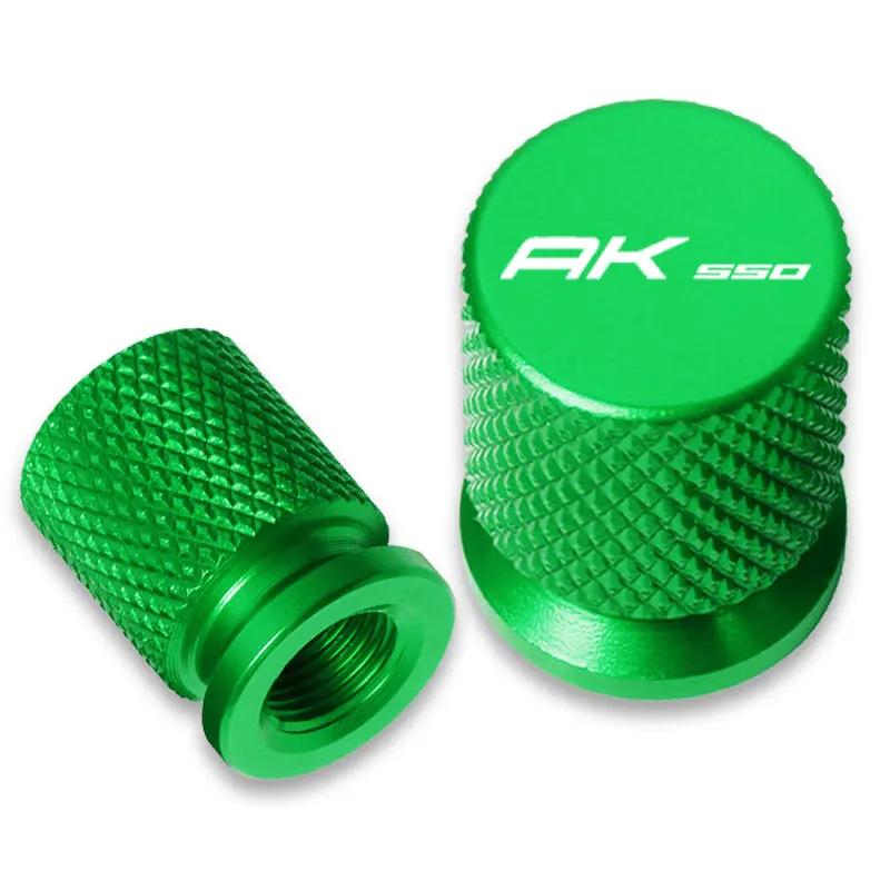 2pcs Motorcycle Parts Logo "AK550" Airtight Covers CNC Aluminum Wheel Tire Valve Stem Caps  For KYMCO AK550 AK 550 2020 2021