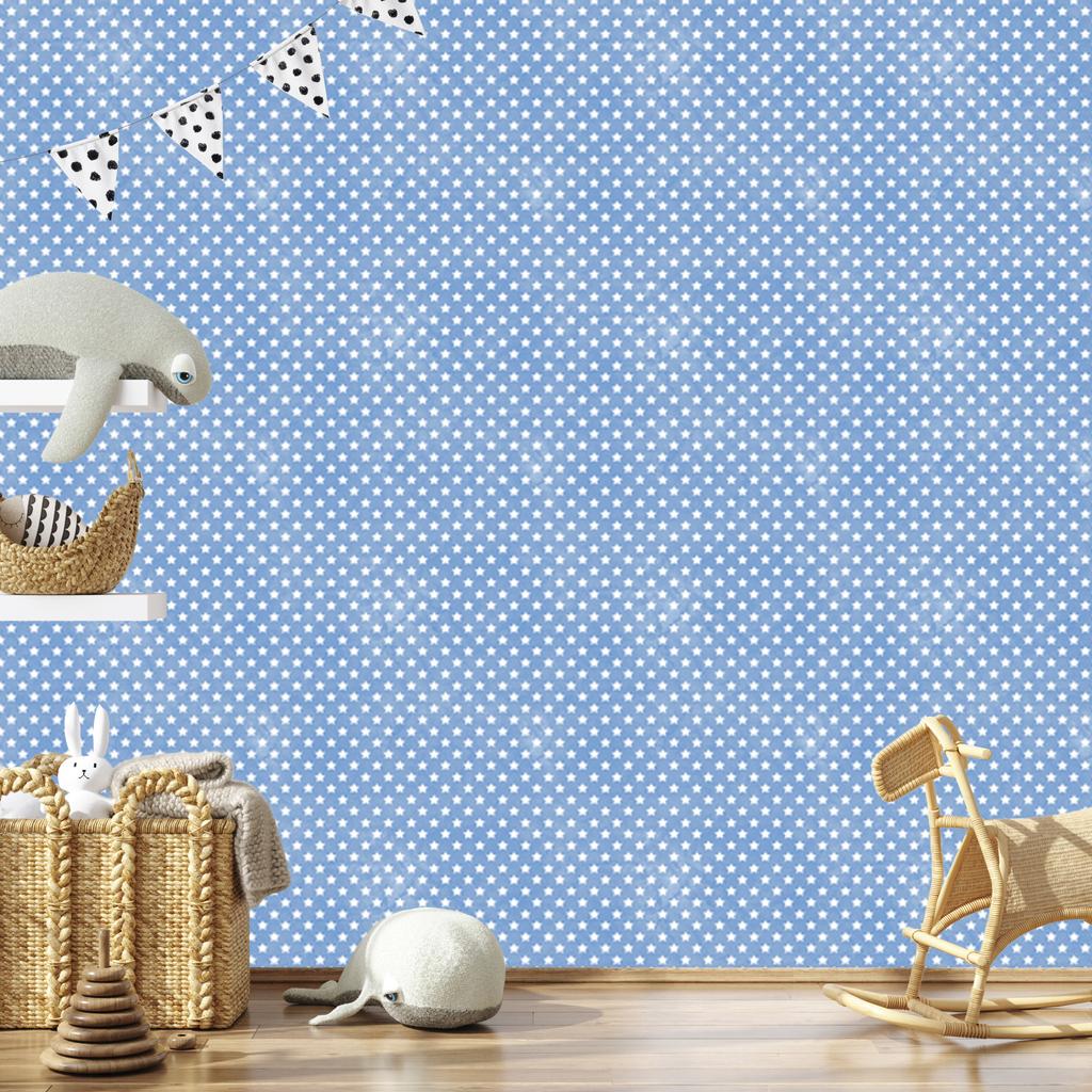 Azure Stars Wallpaper, Azure Background for Living Room and Bedroom 50x1000