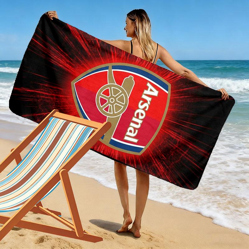 Arsenal F Print Beach Towel, Large Soft Quick Dry Towel for Beach Camping Swimming