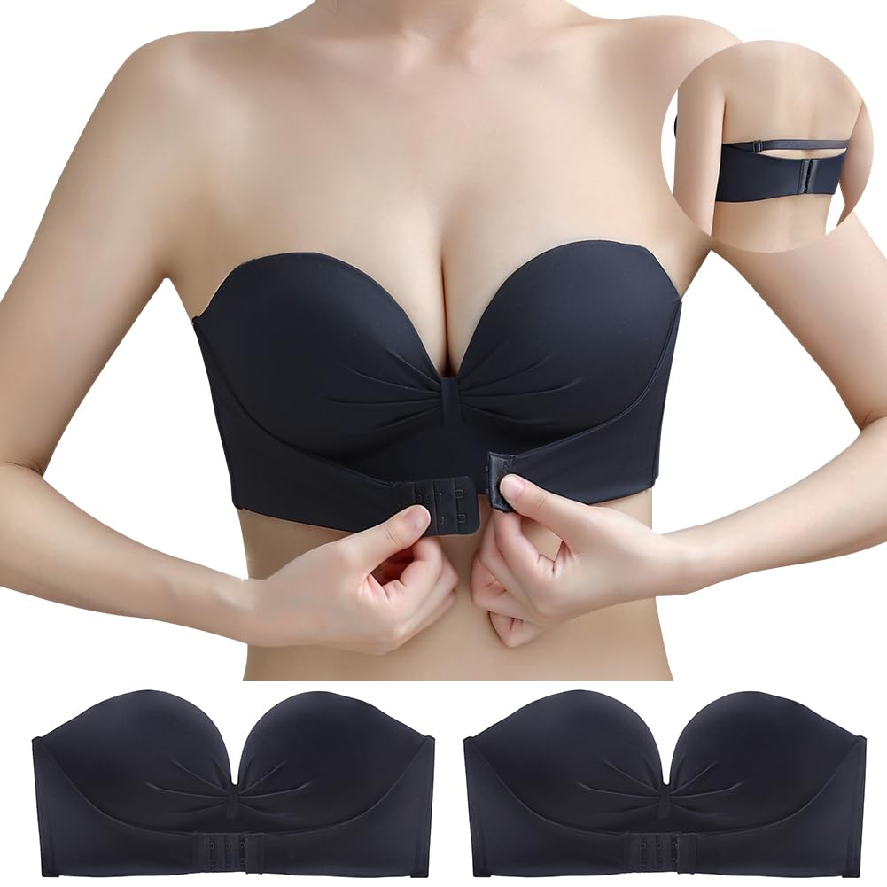 Strapless stringless bra to stay in place even when triple to the beautiful breasts and High highly tube inner bust lift 2 [APIKIE] bra, [Measured