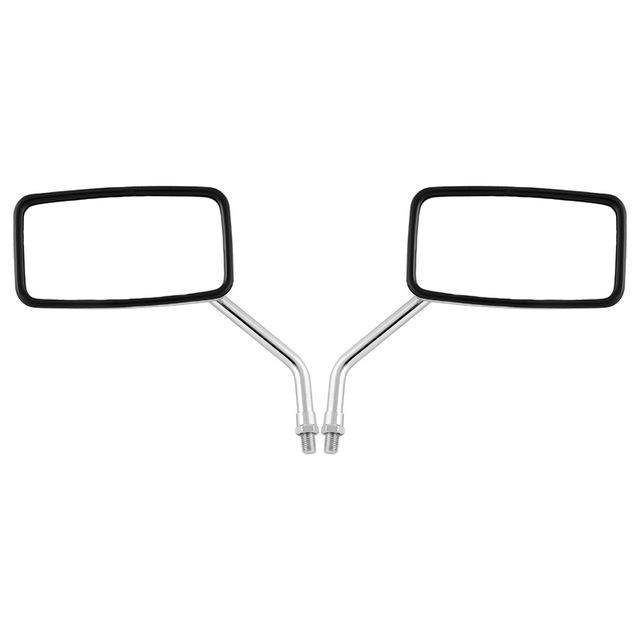 

1 пара универсальных прямоугольных мотоциклетных зеркал заднего вида 10 мм хромированное ретровизор де мото зеркало мото для скутера Honda 1 pair