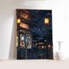 Manga Style Japanese Street Landscape Canvas Prints Night Hut Wall Art Posters for Living Room Coffee House Bar Home Decor Gifts