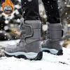 Brand Men's Winter Shoes Waterproof Men's Boots Warm Plush Couple Snow Boots Outdoor Non-slip Hiking Boots Male Work Ankle Boots
