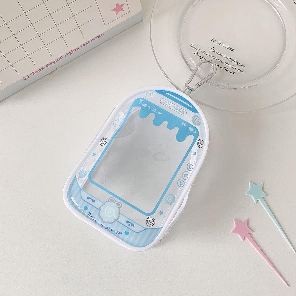 

PVC Data Cable Storage Bag Decorative Pendant Carrying Case Bag Decor Plush Dolls Storage Pouch Fish Cake