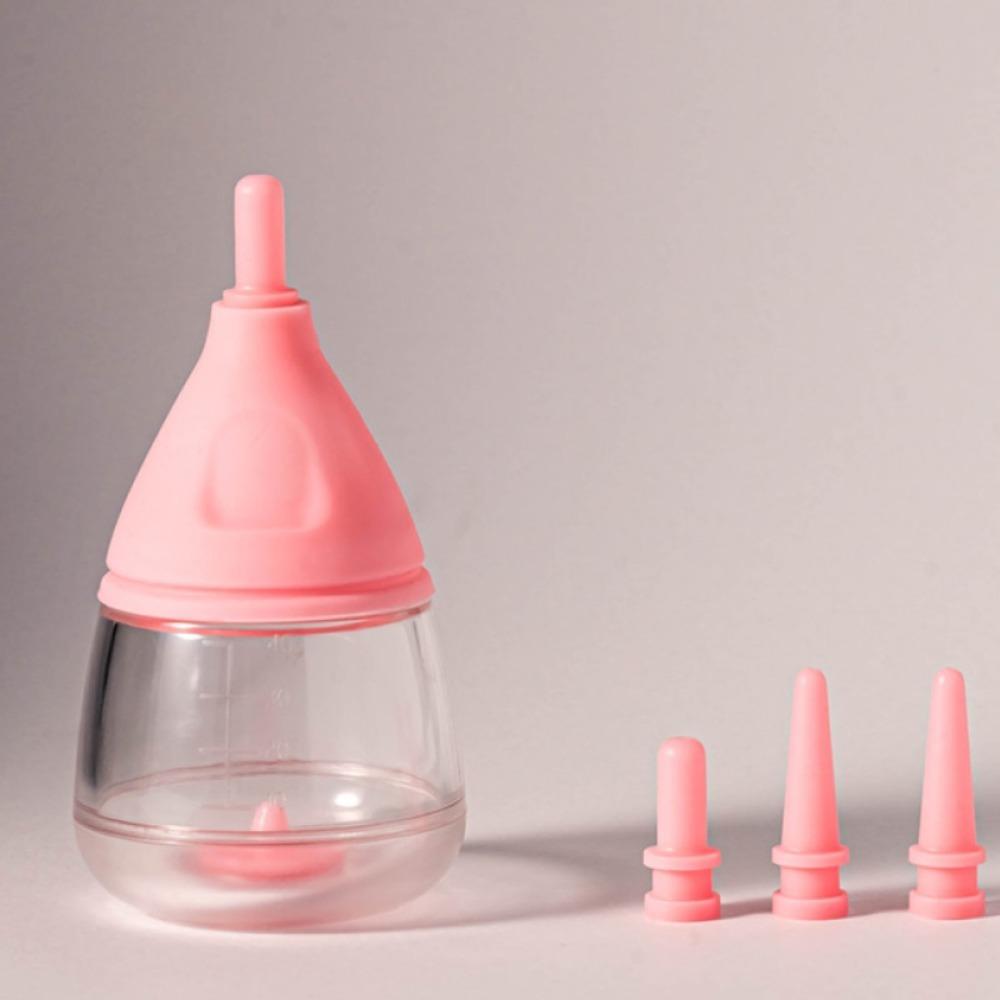 Silicone Cat Feeding Bottle Bite Resistant Detachable Lid Pet Nursing Bottle 40ml with Scale Pet Pacifier Bottle Newborn Pets