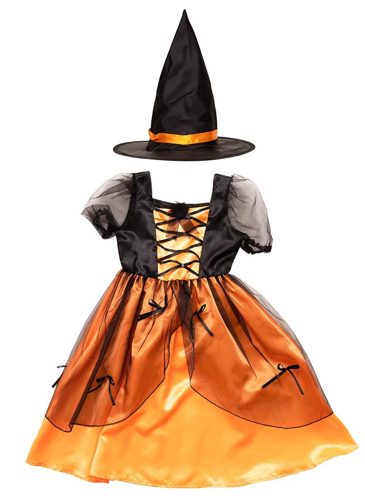 Clearstone Cosplay Halloween Melody Orange Dress, Kids, 120cm, Girls,