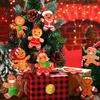 Christmas Tree Hanging Ornaments Gingerbread Man Ornaments, Wooden Figure Pendants, Party Gifts Rustic Decorations for Xmas Tree, Favors