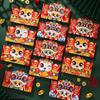 6pcs Cartoon 2025 New Year Red Envelopes Blessing Lucky Money Pockets Red Packet  Party Gifts
