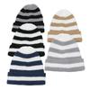 Temu Autumn and Winter New Wool Hat Cycling Pullover Hat Color Matching Striped Knitted Hat Ear Protection Hat Men