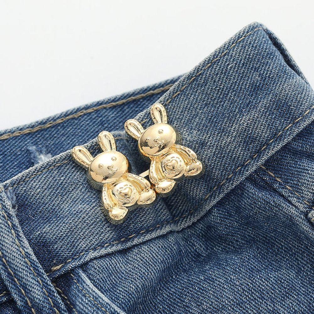 Zinc Zinc Alloy Rabbit Snaps Detachable Pant Clips Multicolour  Stylish   Tightening
