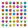 50 Funny Color Emoji Stickers Fun Graffiti Emotional Emotions Luggage Hand Account Waterproof Decorative Stickers