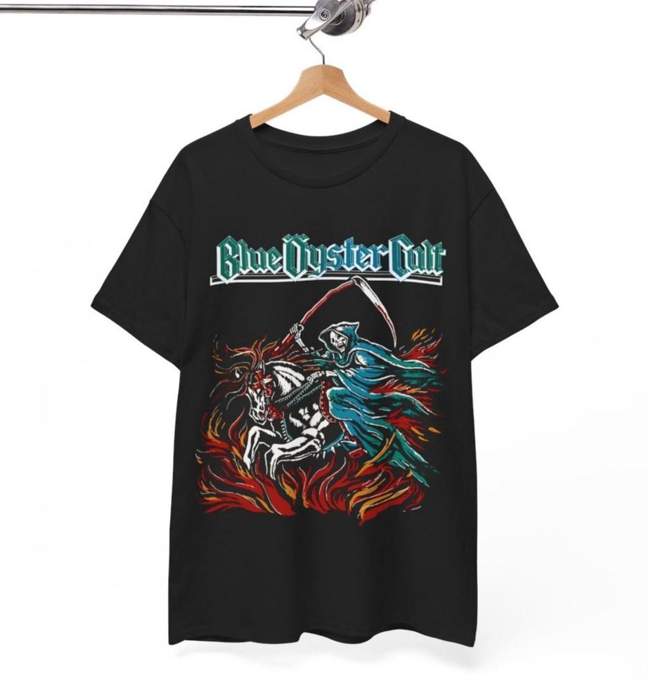 Винтажная черная хлопковая унисекс футболка с логотипом группы Blue Oyster Cult, размеры от S до 5XL XXXXL