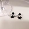 Sweet Flower Ear Studs Light Luxury Ladies U-shaped Earrings Crystal Flower Earrings  Spring Summer