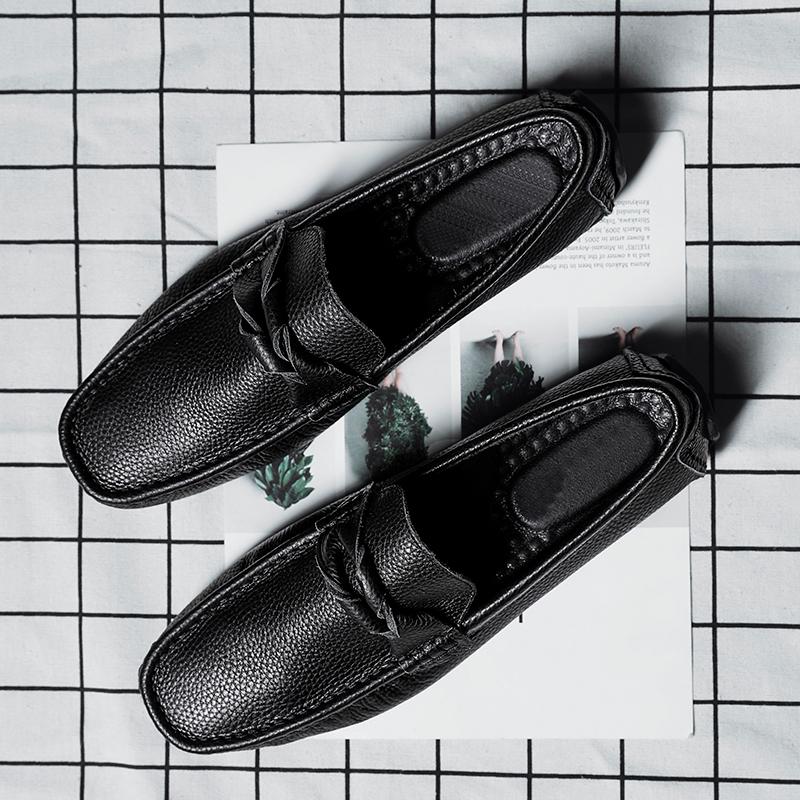 Casual Leather Shoes Men Stylish Men Shoes Genuine Leather Men Loafers Moccasins Slip On Men's Flats Male Luxury Brand Italian