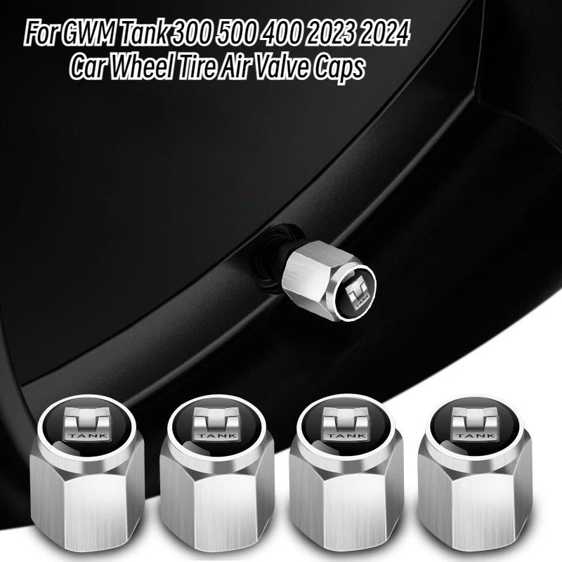 For GWM Tank 300 500 400 2023 2024 Copper Core Car Wheel Tire Air Valve Caps Stem Cover with Brand Logo Auto Accessorier