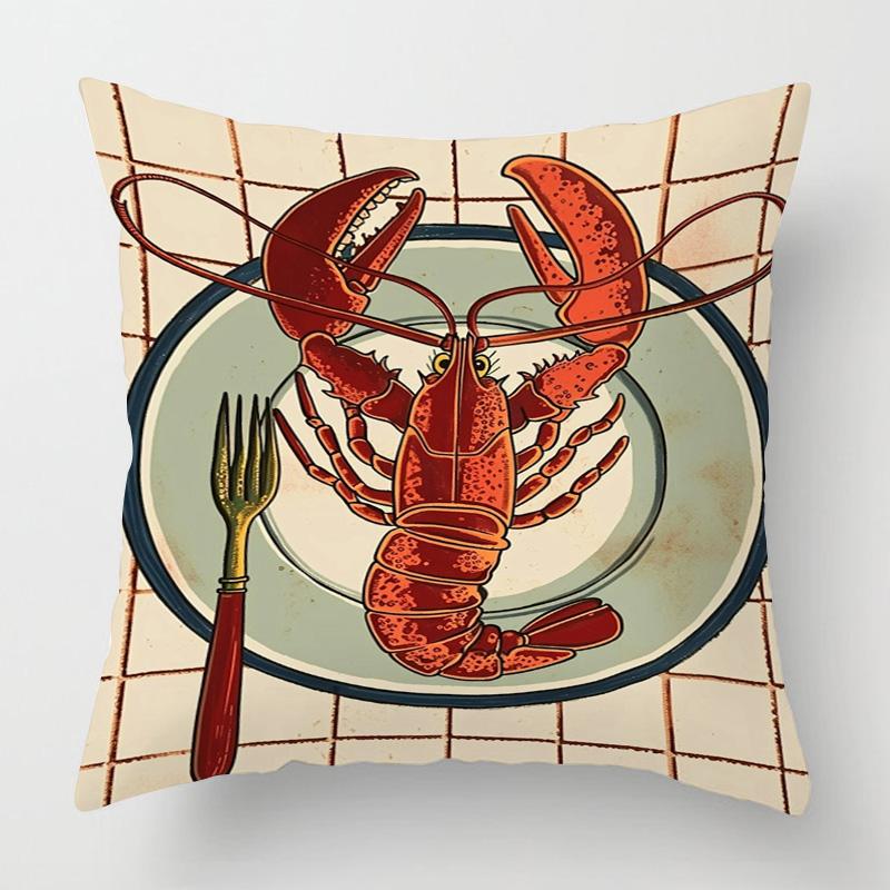 Marine Life Theme Pillow Case Home Living Room Sofa Decorative Cushion Cover 45X 5Cm 50X 50Cm Machine Washable Beach Style