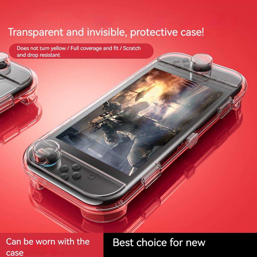 Transparent Case for Switch 2 Joy-con Protective Cover Anti-Scratch Hard Shell Case 12 Game Cards Protective Case for Switch 2