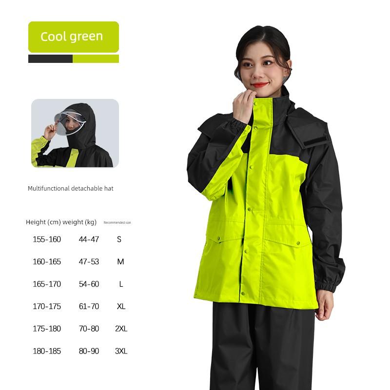 2025 New Raincoat and Rain Pants Set for Women, Adult Split-Type Outerwear for Farmers, Long Style, Full-Body Storm-Proof
