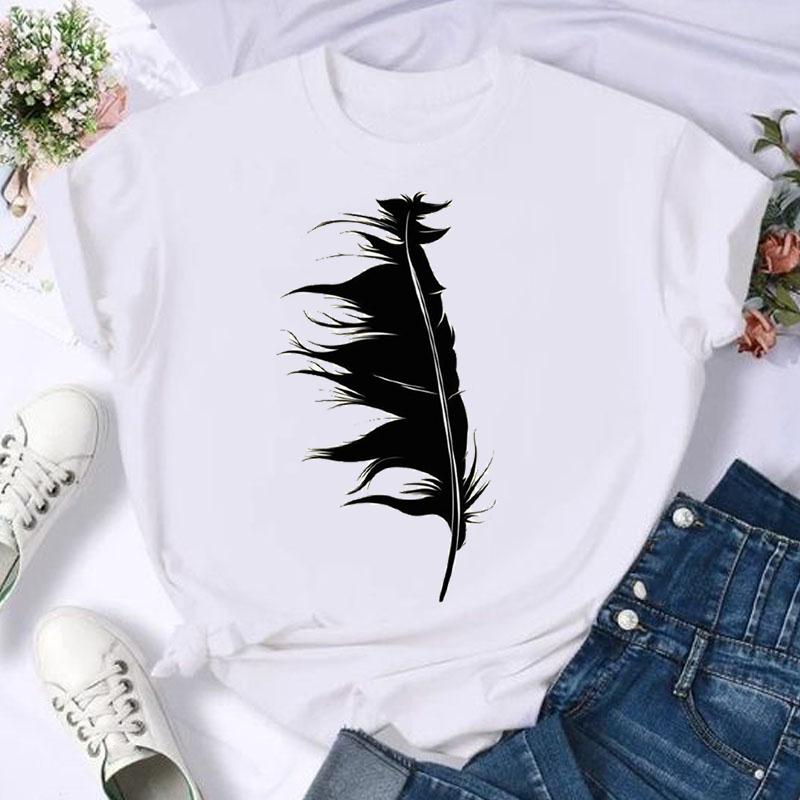 Watercolor Graphic T-shirt Music Love  Clothing Casual Summer Fashion Women Top T-shirt Short Sleeve Lady Female Print Tee
