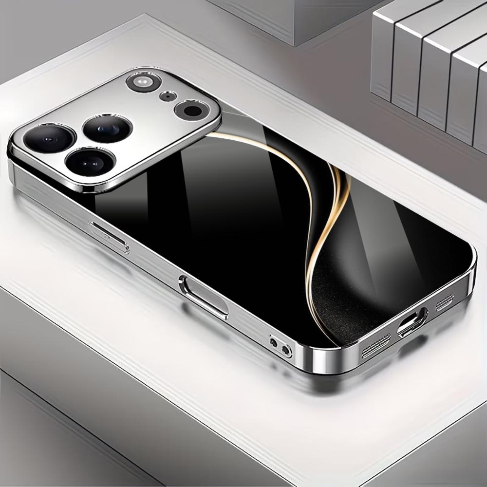 Business fashion phone cases carcasa Smartphone Glass Phone Case for iPhone 17 16 15 14 13 12 11pm Pro Plus fundas Men's style