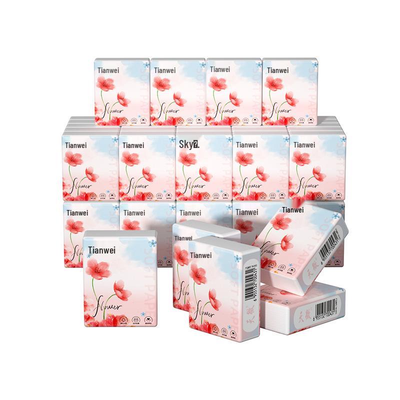 50-Pack Soft & Flexible Facial Tissues - Skin-Friendly, Convenient Travel Packs, Original Wood Pulp