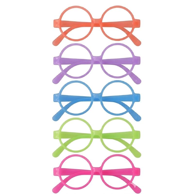 Colorful Light Up Glow Glasses 5/10Pcs Glow In The Dark Fluorescent Eyewear for School Dance Prom Night Party Events