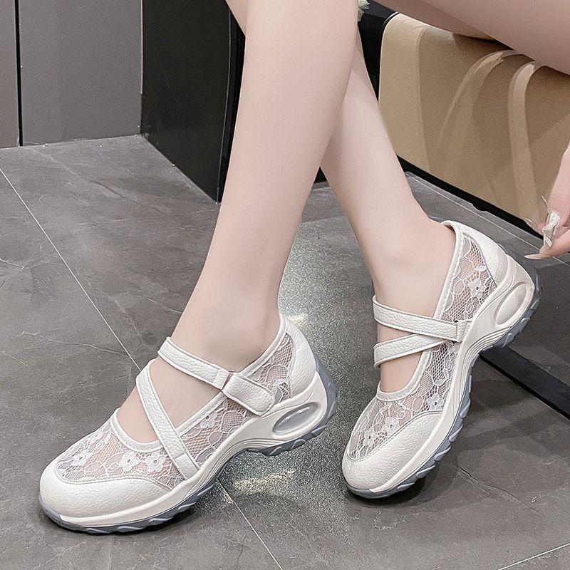 Fashion Women's Lace Mesh Breathable Shoes Summer Casual Running Sneakers Stylish New Arrival 2025 Trends On Offer Light Ladies Footwear