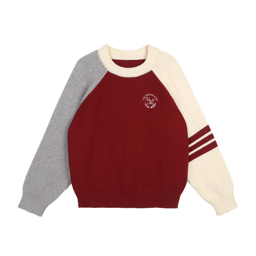 Pull en maille stylé pour garçon, manches raglan, hiver 2025