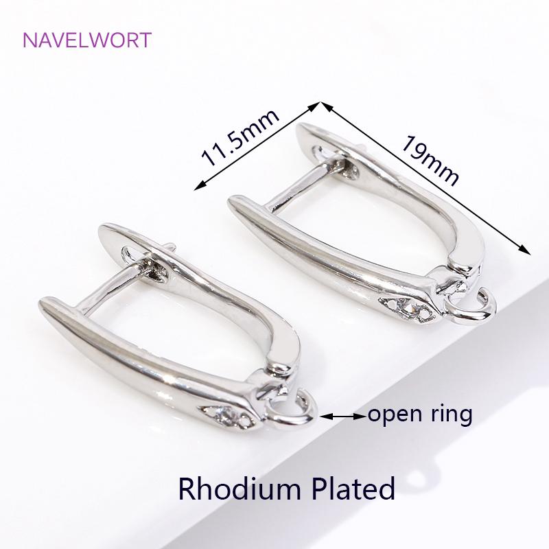 DIY Earring Making Accessories 18K Gold Plated Smooth Earring Hook Clasps Brass Metal Earwires Hooks,Jewelry Making Supplies