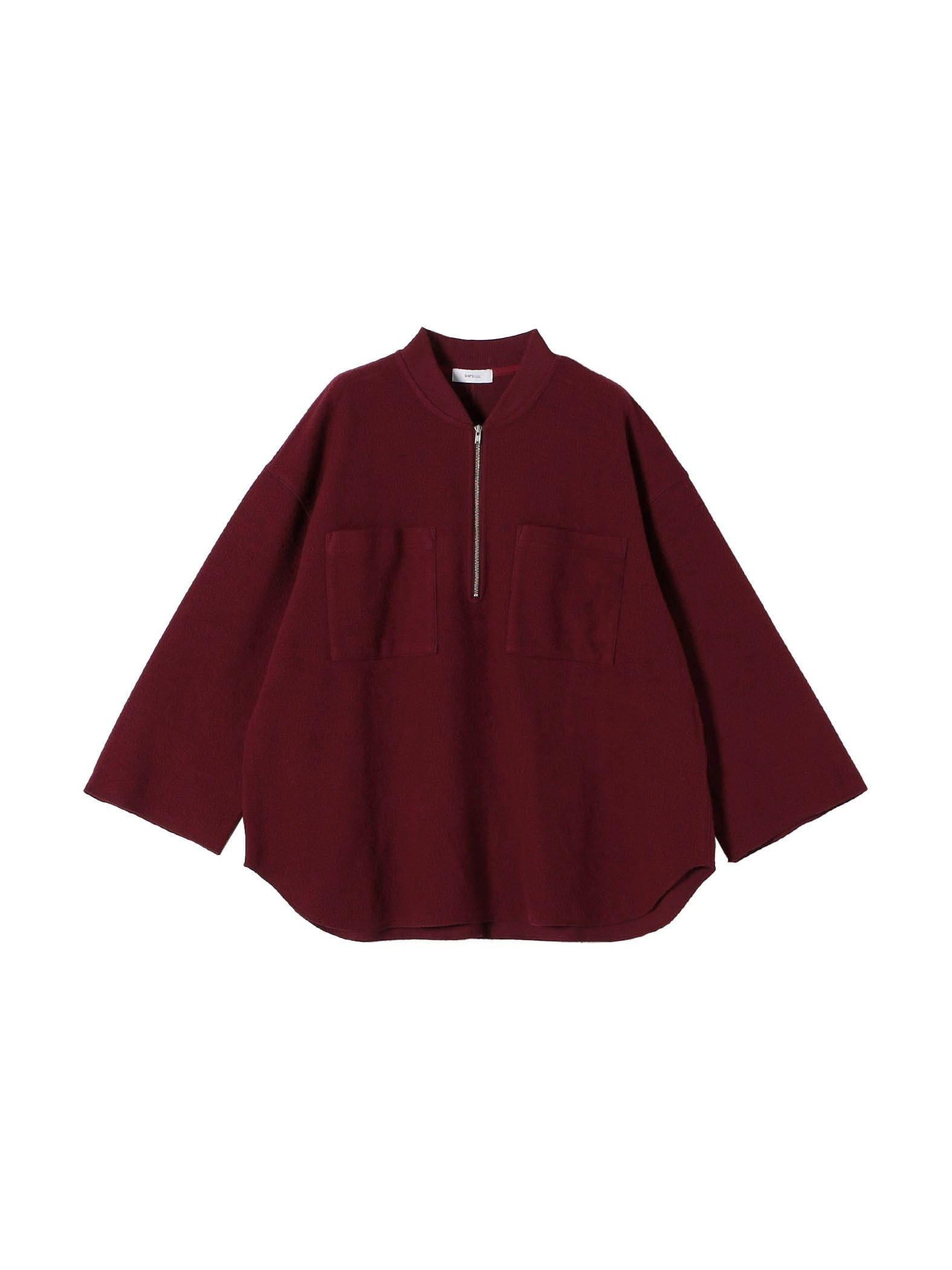 

Кофта-пуловер с карманом на молнии до середины груди из флиса, который можно стирать в машине 722050049 Винный, единый размер