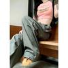 New Women's Cargo Pants, High Waist Wide Leg Straight Casual Trousers with Quick-Dry Fabric, Lightweight Summer American Retro Joggers