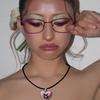 Gothic Liquid Heart Pendant Necklace Devil Eye Cross Choker Punk Devil Eye Clavicle Chain for Women Jewelry Accessories