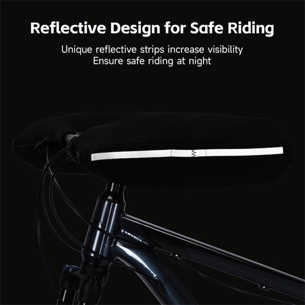 1 Pair Windproof Bike Handlebar Covers Black Bike Hand Warmers  Electric Bike Riding