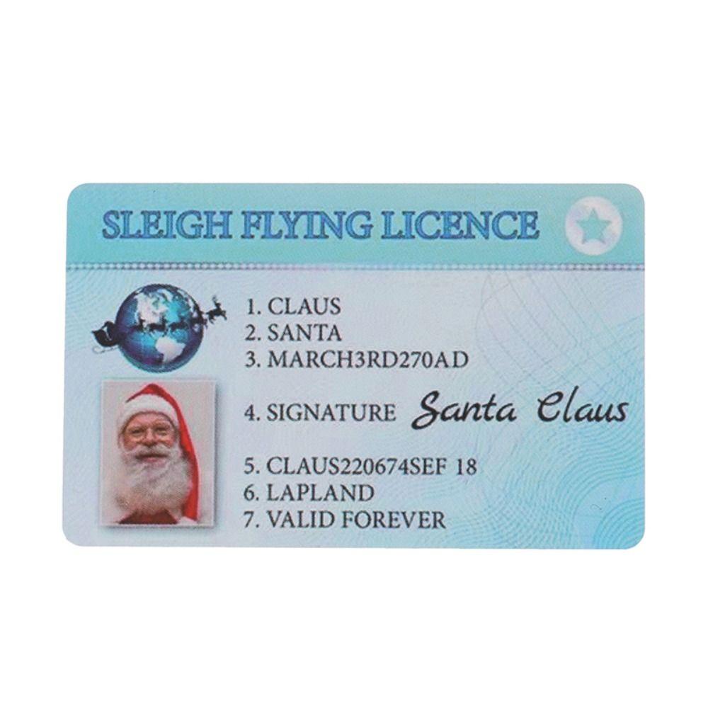 Decoration Sleigh Flying Riding License Christmas Card Christmas Gift Santa Claus Driving License