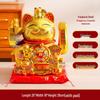 Ceramic Lucky Cat Figurine with Waving Hand – Customizable Gold Shop Gift for 2026 Opening Ceremony