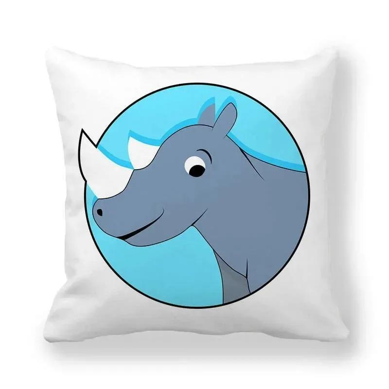 

Мультяшная наволочка с животными Домашнее украшение Спальня Гостиная Диван Чехол для подушки Наволочка с принтом змеи, жирафа, зебры 66x66cm бордовый