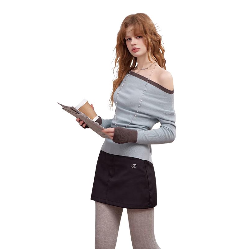 

UNIFREE Women s Long Sleeve Off-Shoulder Knit Top L