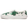 Authentic Vault OG LX Canvas Leaf Print Low-Top Unisex Skate Shoes White Green VN0A4BV94JM