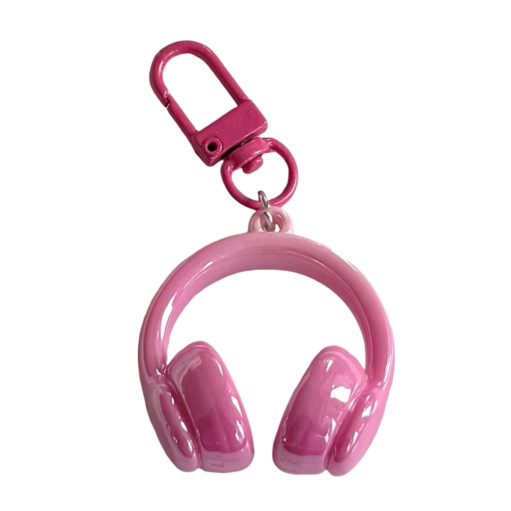 Stylish 3D Headphone Keychain Bag Pendant for Backpacks User Friendly Resin Creative Gift for Friends and Students