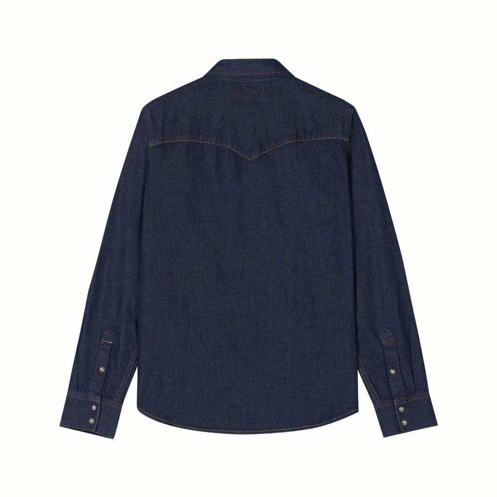 Levis Leisure Vintage Lapel Loose Solid Color Long Sleeve Shirt Women shirts 007WT-0007