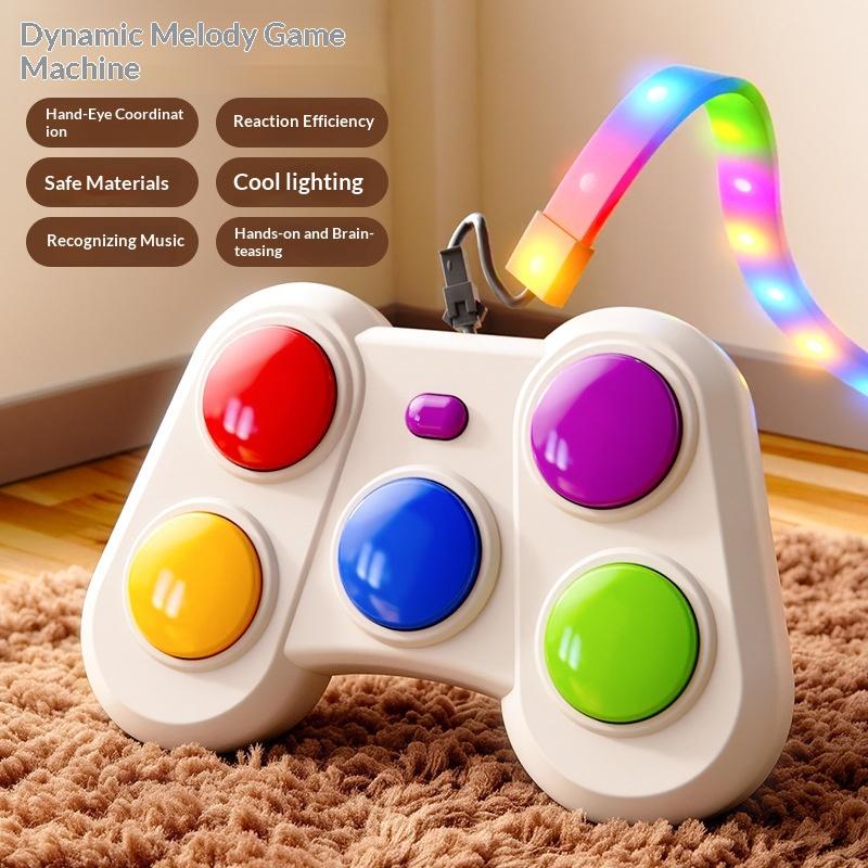 Rhythmuslicht-Verfolgungsspiel Dual-Modus Sensorisches Spielzeug Wiederaufladbare Leuchtende Spielkonsole Kleinkind Früherziehungsspielzeug Spaß Stressabbau