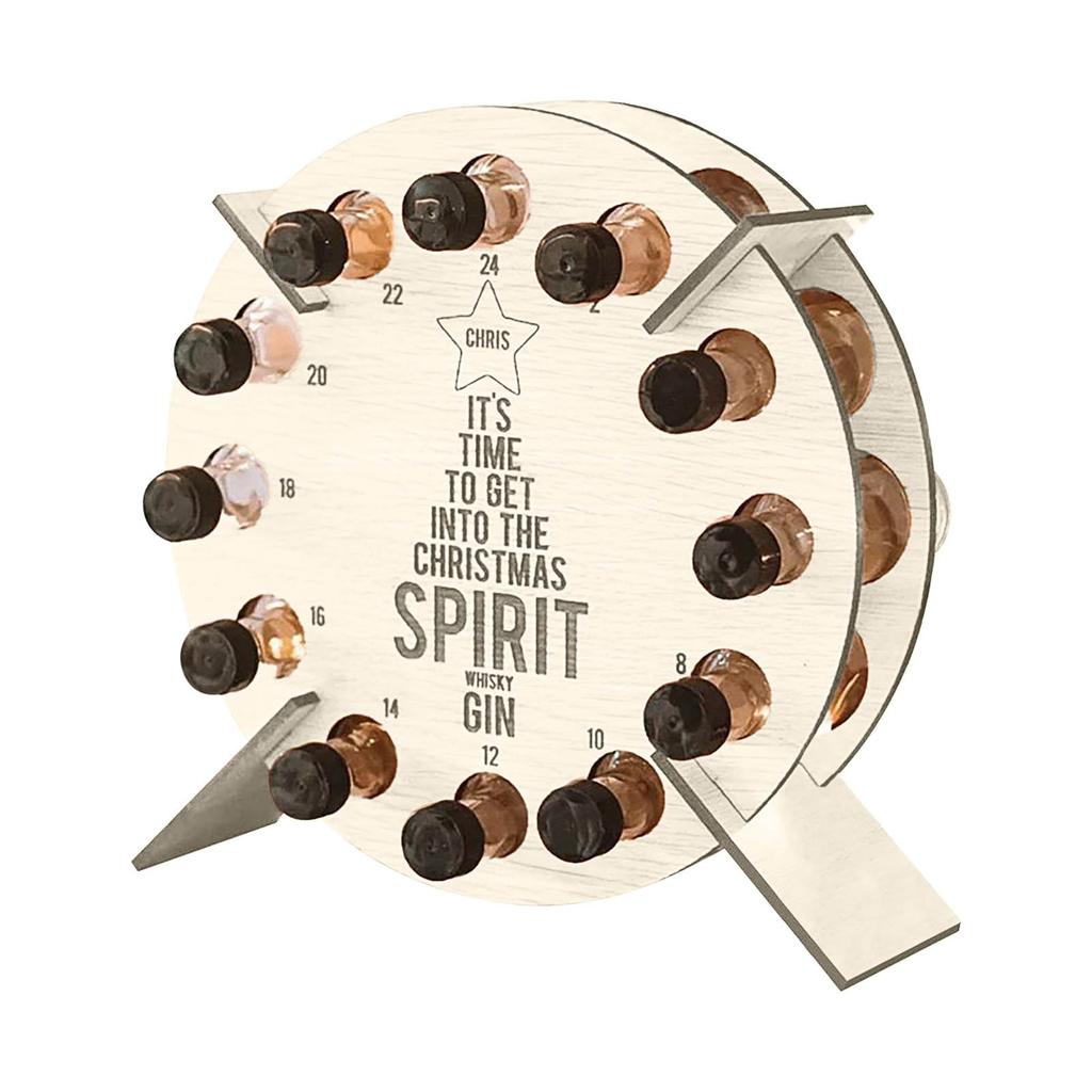 Christmas Countdown Wine Stand Christmas Tree Wine Bottle Placer Wooden Ornament Craftsmanship Decoration
