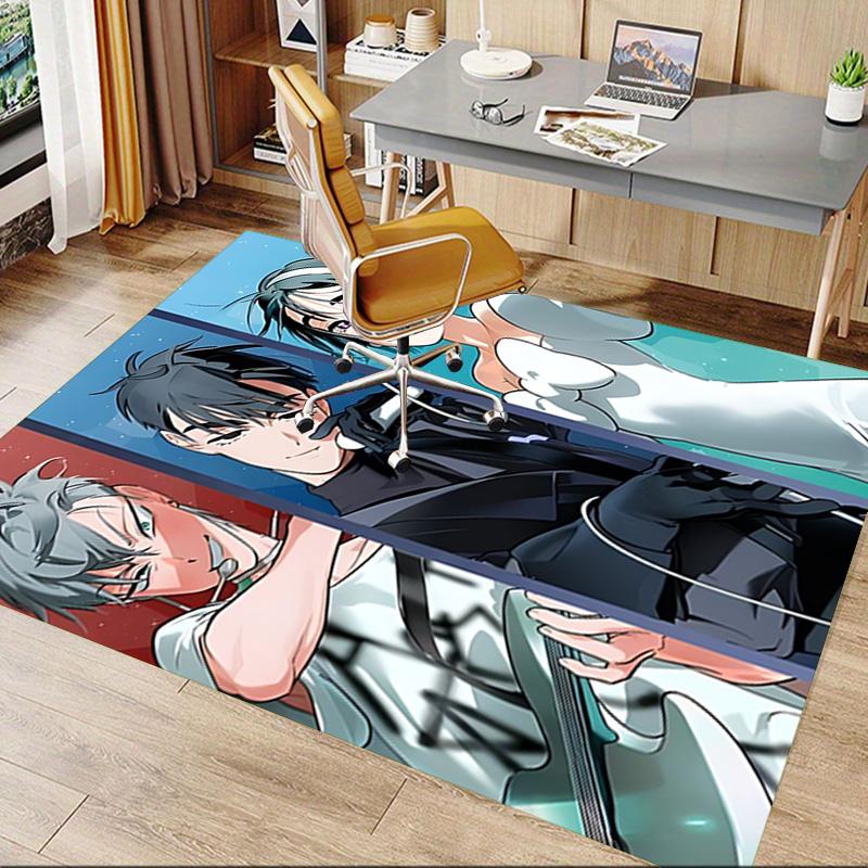 1pc Urban Fantasy Trio Carpet for Playroom Bedroom Living Room Sofa Home Decor,kids Game Area Rug Non-slip Floor Mat Y73021