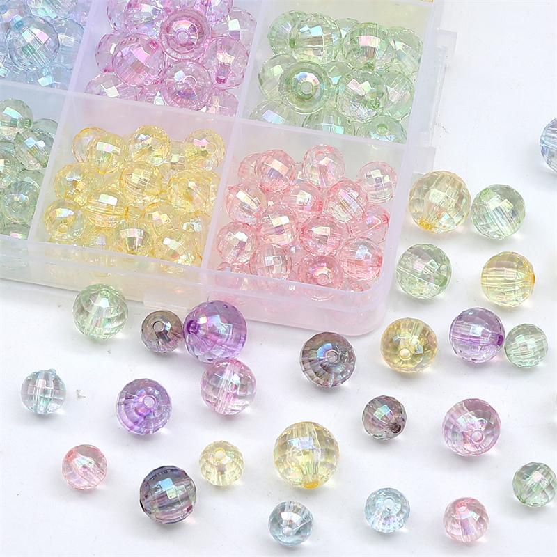 20 pz/borsa Acrilico Foro Dritto Colore Brillante Speciale A Classe 96 Viso Terra Perline Bracciale FAI DA TE Collana Orecchini Accessori di Gioielli