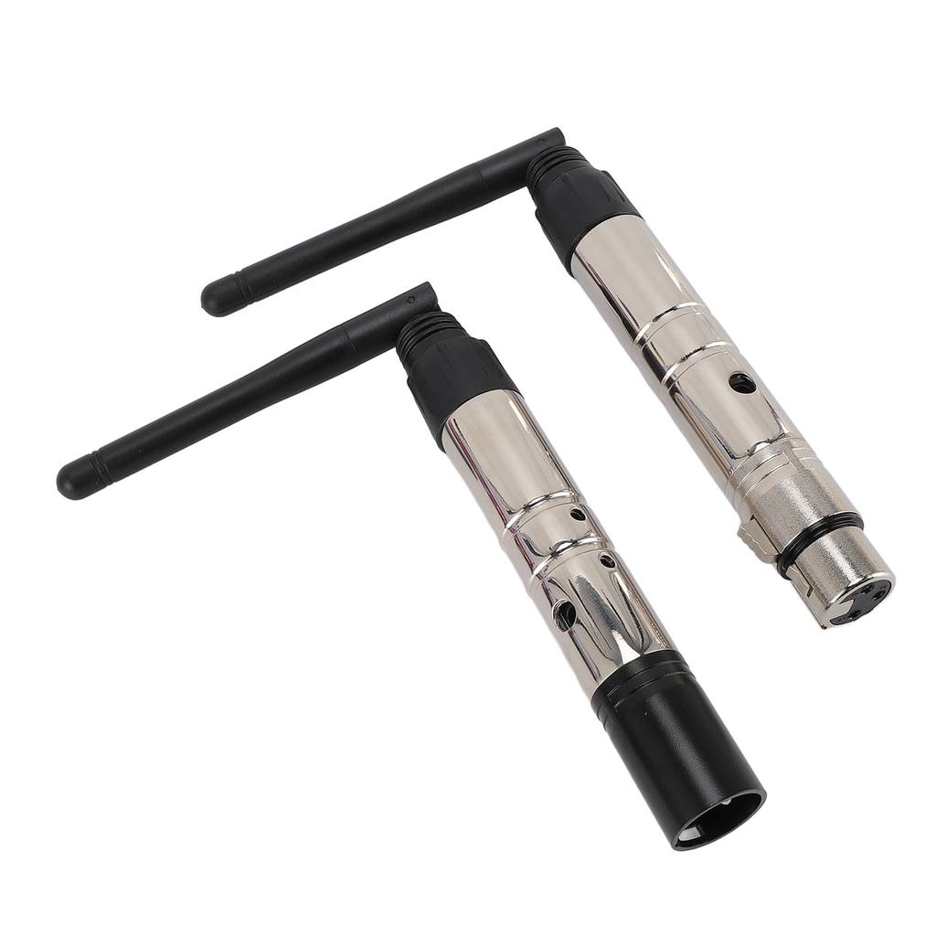 Stage Lighting Control Wireless Transmitter Receiver System 2 in 1 3 Pin with Male Female Plug