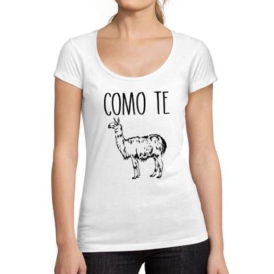 T-Shirt für Damen mit rundem Dekolleté „Como Te Lama“
